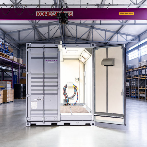 Strahlcontainer 20`von vorn